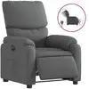 vidaXL Fauteuil inclinable électrique Gris foncé Tissu