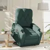 vidaXL Fauteuil inclinable électrique vert foncé tissu