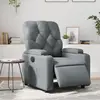 vidaXL Fauteuil inclinable électrique Gris Similicuir