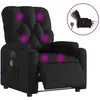 vidaXL Fauteuil de massage inclinable électrique noir similicuir