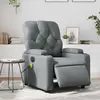 vidaXL Fauteuil de massage inclinable électrique gris similicuir