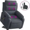 vidaXL Fauteuil de massage inclinable Gris foncé Velours