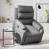 vidaXL Fauteuil inclinable Gris Similicuir