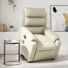 vidaXL Fauteuil inclinable de massage Crème Similicuir