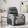 vidaXL Fauteuil de massage inclinable électrique gris similicuir