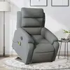 vidaXL Fauteuil inclinable de massage électrique Gris foncé Tissu