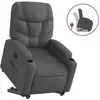 Non communiqué vidaXL Fauteuil inclinable Gris foncé Tissu
