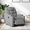 vidaXL Fauteuil inclinable électrique Gris clair Tissu