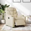 Non communiqué vidaXL Fauteuil inclinable électrique Crème Tissu
