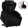 vidaXL Fauteuil inclinable Noir Similicuir