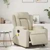 vidaXL Fauteuil de massage inclinable électrique crème similicuir