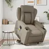 vidaXL Fauteuil inclinable de massage électrique cappuccino similicuir