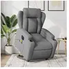 vidaXL Fauteuil inclinable de massage électrique Gris clair Tissu