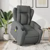 vidaXL Fauteuil inclinable de massage électrique Gris foncé Tissu