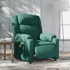 vidaXL Fauteuil de massage inclinable électrique Vert foncé Tissu