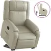 vidaXL Fauteuil inclinable Crème Similicuir