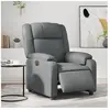 vidaXL Fauteuil inclinable électrique Gris Similicuir