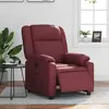 vidaXL Fauteuil inclinable électrique Rouge bordeaux Similicuir