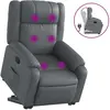 vidaXL Fauteuil inclinable de massage Gris Similicuir