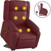 vidaXL Fauteuil inclinable de massage Rouge bordeaux Similicuir