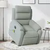 vidaXL Fauteuil inclinable de massage électrique gris clair velours