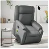 vidaXL Fauteuil inclinable électrique gris similicuir
