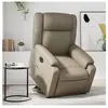 VidaXL Fauteuil Inclinable Electrique, Chaise de Relaxation avec Dossier et Repose-pied Réglables, Siège de Salon, Moderne, Cappuccino Similicuir