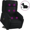vidaXL Fauteuil inclinable de massage électrique noir similicuir
