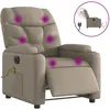 vidaXL Fauteuil de massage inclinable électrique cappuccino similicuir