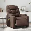 vidaXL Fauteuil de massage inclinable électrique marron similicuir