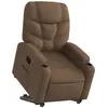 vidaXL Vidaxl Fauteuil Inclinable Électrique Marron Tissu