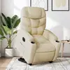 Non communiqué vidaXL Fauteuil inclinable électrique crème tissu