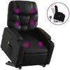 vidaXL Fauteuil inclinable de massage Noir Similicuir