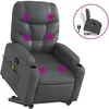 vidaXL Fauteuil inclinable de massage Gris Similicuir