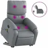 vidaXL Fauteuil inclinable de massage électrique gris similicuir