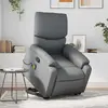 vidaXL Fauteuil inclinable de massage Gris Similicuir