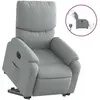 vidaXL Fauteuil inclinable électrique gris clair tissu