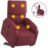 vidaXL Fauteuil inclinable de massage Rouge bordeaux Tissu