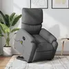 vidaXL Fauteuil inclinable de massage électrique Gris foncé Tissu