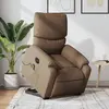 vidaXL Fauteuil inclinable de massage électrique Marron Tissu
