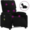 vidaXL Fauteuil de massage inclinable électrique Noir Tissu
