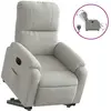 vidaXL Fauteuil inclinable électrique gris clair tissu microfibre