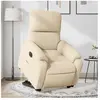 vidaXL Fauteuil inclinable électrique crème tissu microfibre