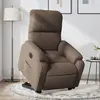 vidaXL Fauteuil inclinable électrique marron tissu microfibre