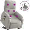 vidaXL Fauteuil inclinable de massage gris clair tissu microfibre