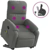 vidaXL Fauteuil inclinable de massage gris foncé tissu microfibre
