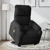 vidaXL Fauteuil inclinable de massage noir tissu microfibre