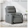 vidaXL Fauteuil inclinable électrique Gris foncé Tissu