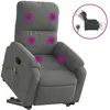 vidaXL Fauteuil inclinable de massage électrique gris foncé