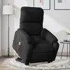 vidaXL Fauteuil inclinable de massage électrique noir tissu microfibre